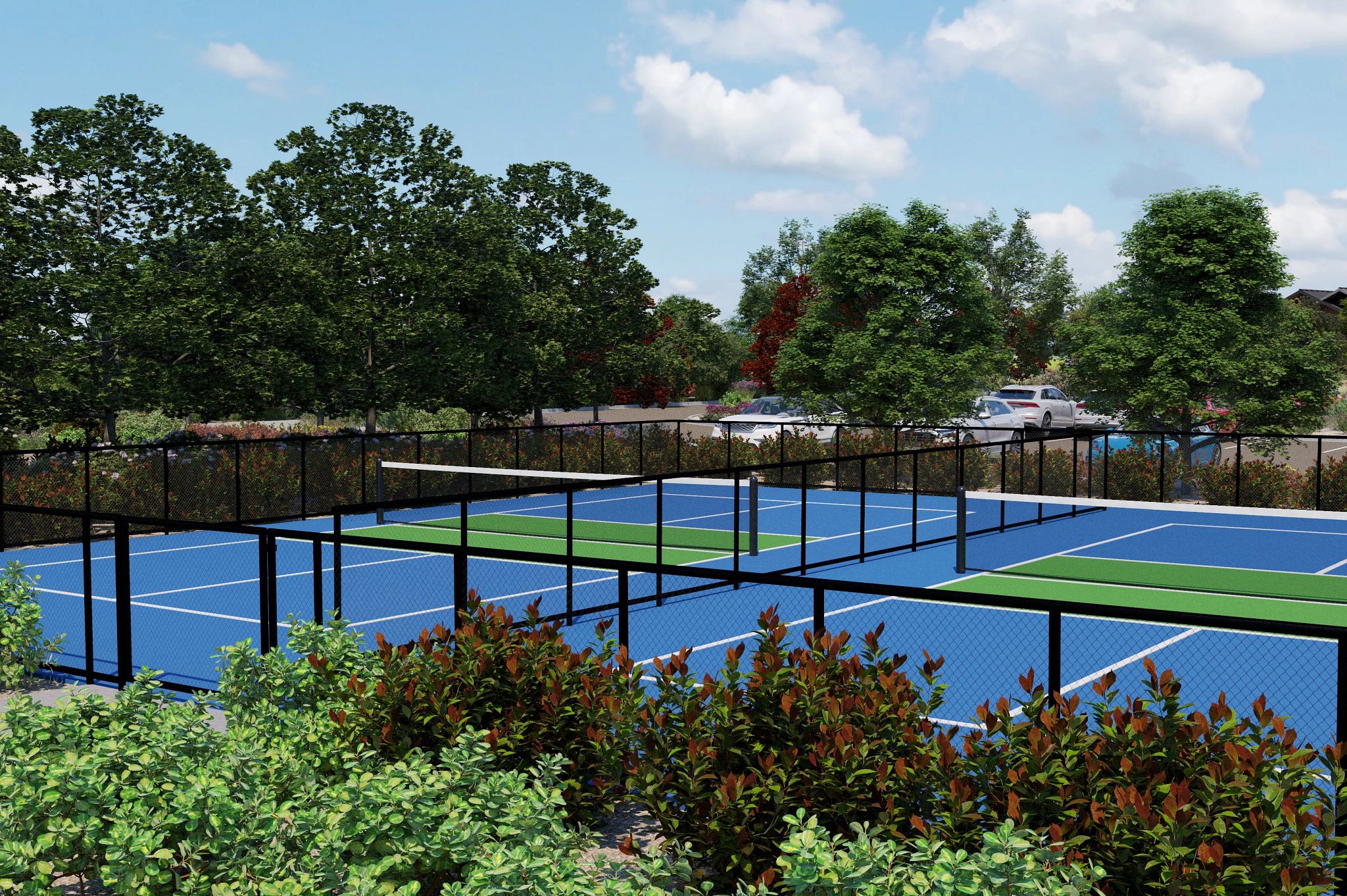 Renderign of Planned Pickleball Courts